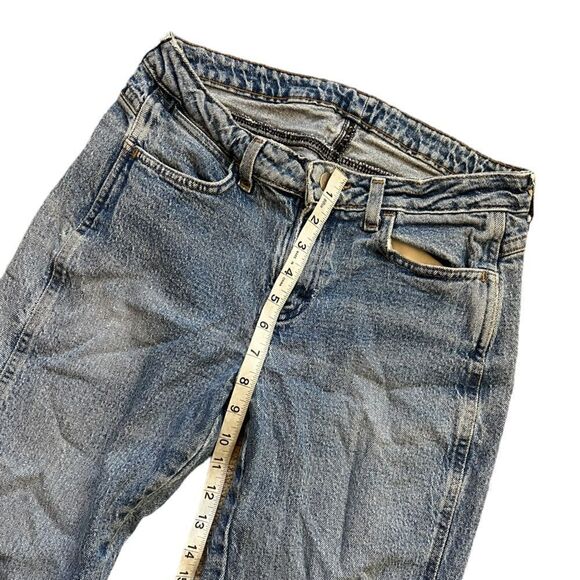 WRANGLER Acid Wash Distressed Mid Rise Straight Leg Denim Jean 5 - Picture 6 of 9